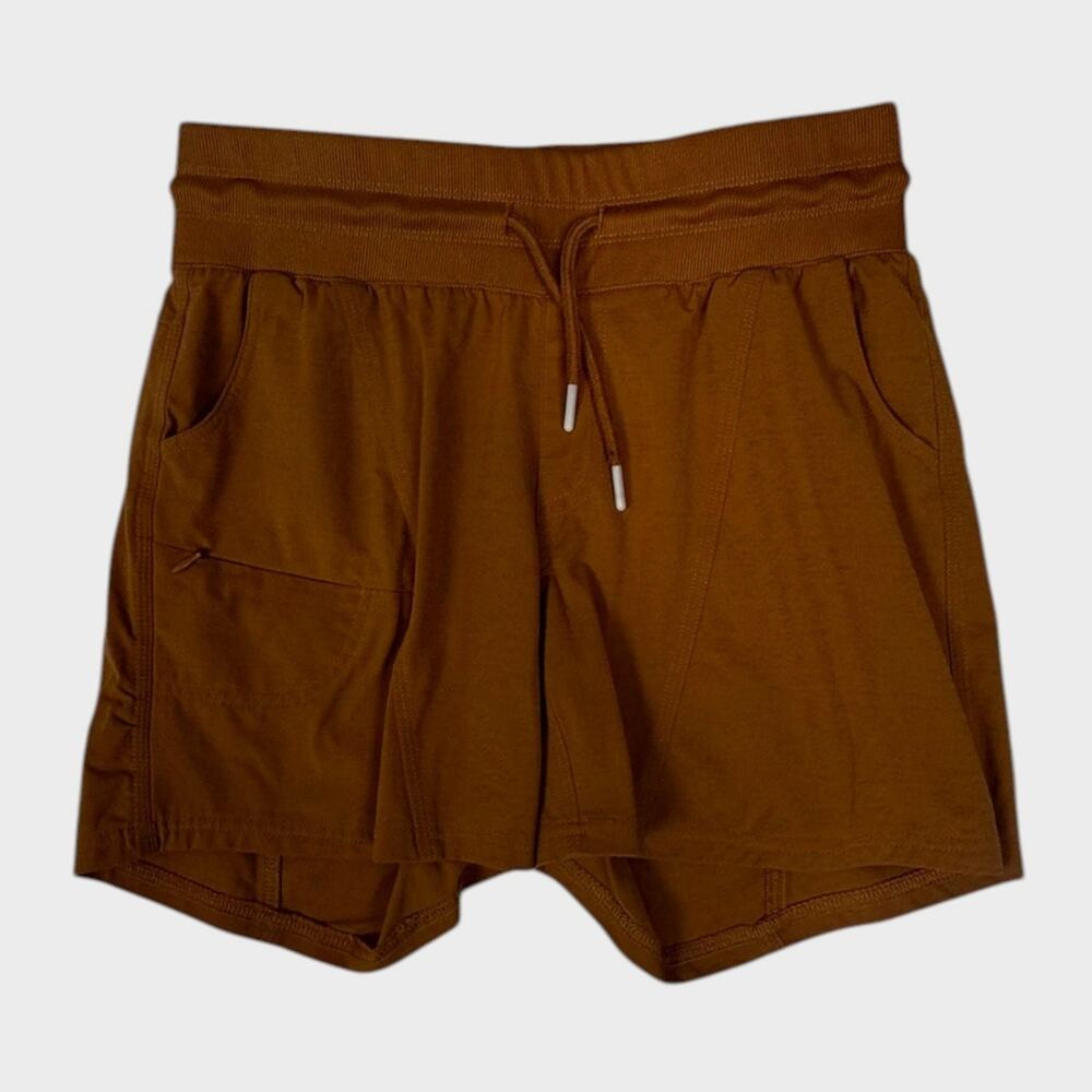 Zyia Active Medium Canyon Shorts Brown Mustard Yellow Drawstring